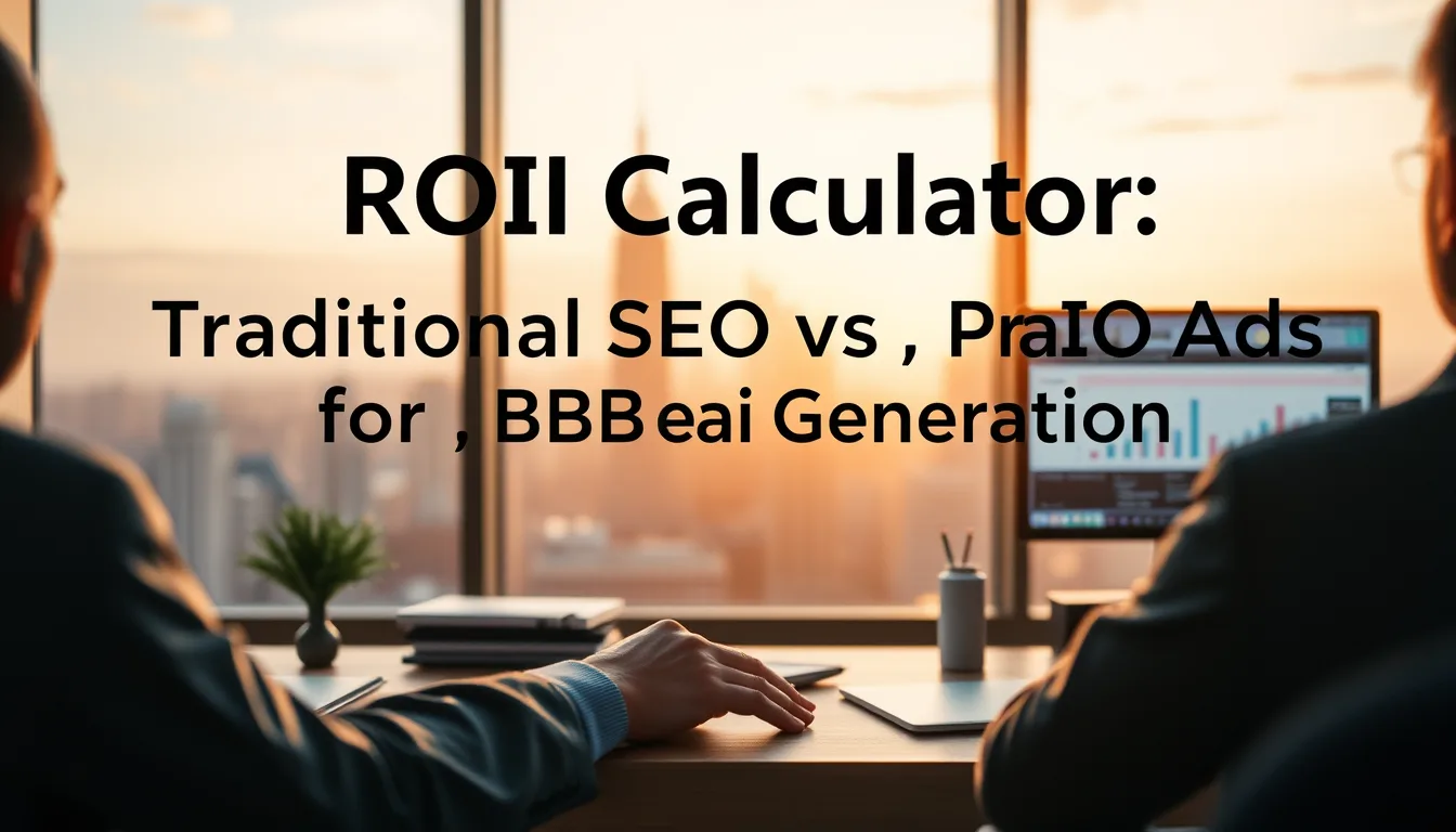 ROI Calculator: Traditional SEO vs GEO vs Paid Ads for B2B Lead Generation